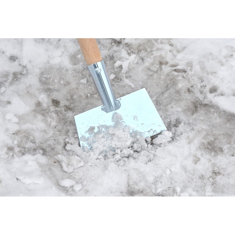 Aqbau® Ice Scraper with Handle Galvanised 20 cm Sharp Ice