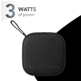 Music Sound - MINI - Bluetooth Speaker - 3 Watt Power - 4 Hours Playtime - Compact and Portable - Soft and Colorful Fabric Surfaces - Black