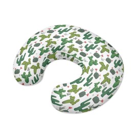 Wanzuoeng Cactus Printed Baby Nursing Pillow Cover, Breastfeeding Pillow Cover for Infant Boy Girl, Soft and Breathable, Stretchy Feeding Pillow Case with Hidden Zipper