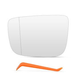 Driver Left Side Mirror Glass Power Heated with Backing Plate Compatible with XC60 2010 2011 2012 2013 2014 2015 2016 2017 Part Numbers 31217273 GA-VO1107