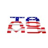 SPEED ZONE US Flag Tailgate raised letters compatible with TOYOTA