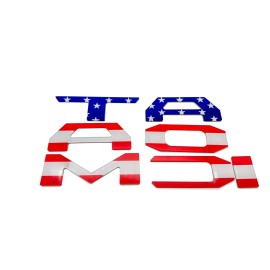 SPEED ZONE US Flag Tailgate raised letters compatible with TOYOTA TACOMA 24 25