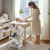 BBLIKE 3-Tier Diaper Caddy Organizer - Rolling Utility Baby Cart