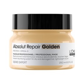L'Oreal Professionnel Absolut Repair Golden Mask | Repairs Damage & Provides Shine | With Quinoa & Proteins | For Fine to Medium, Dry, & Damaged Hair 