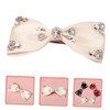 Ipetboom 5pcs Bowknot Rhinestone Hairpins for Women Elegant Hair Bow