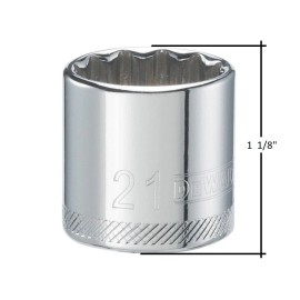 DeWALT SOCKET 21mm (21 mm) 12 Point 3/8" Drive DWMT74186OSP - Free Shipping