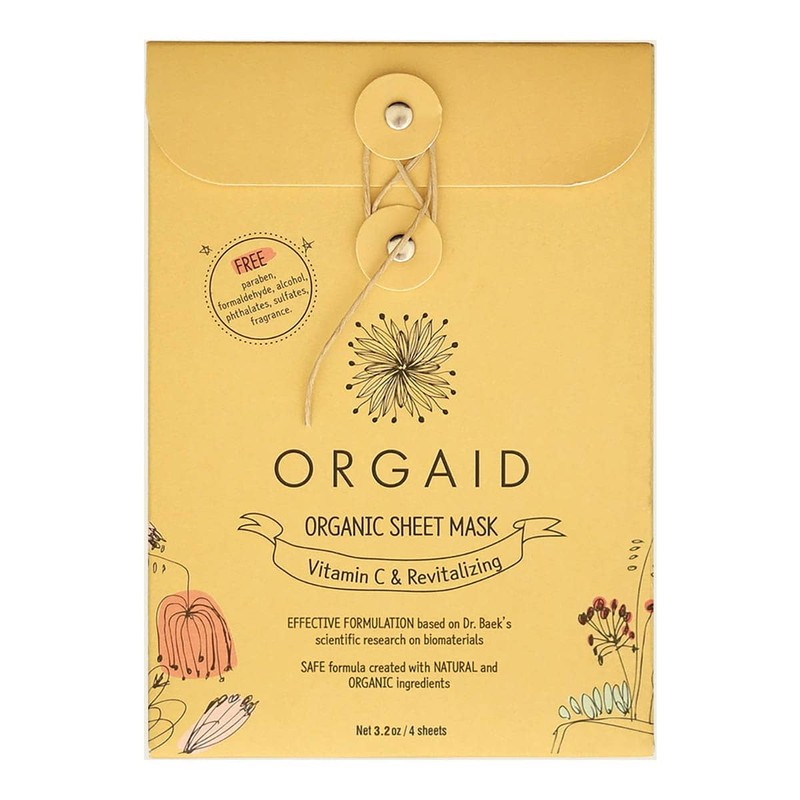 Orgaid Organic Sheet Mask - Vitamin C & Revitalizing, 1