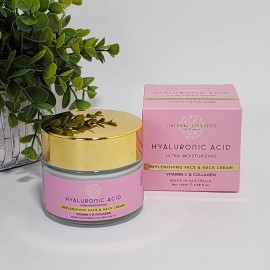 Natural Infusion Hyaluronic Acid Replenishing Face Neck Cream 3.38 oz Collagen