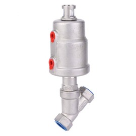 Angle Seat Valve 1/2" DN 15 Pneumatic Steam Valve Stainless Steel Pneumatic Internal Thread Angle Seat Valve(1/2" DN15) Pneumatic Piston Steam Radiator Air Valve Steam Valve steam valves for radiators