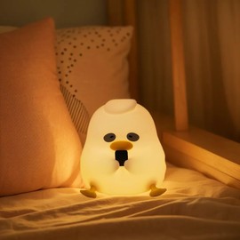 EcoCubbies Duck Lamp, 30-Minute Timer Duck Night Light, 3 Adjustable Brightness Squishy Night Llight, Rechargeable Cute Night Llight, Silicone Squishy Lamp Soft Llight Animal Lamp, Cute Funny Lamp