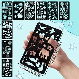 Drawing Stencil Set for Kids Toddlers Preschool and Up - Arts and Crafts for Girls and Boys, 10 Pieces Design and Coloring Stencils to Boost Talent, Creativity and Imagination