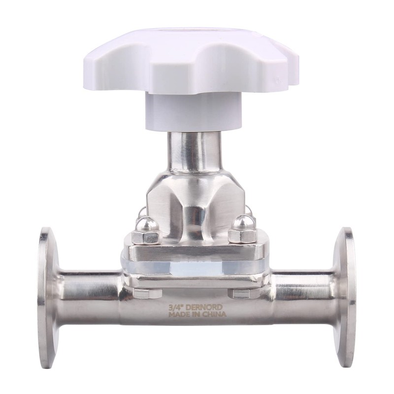DERNORD Sanitary Diaphragm Valve Silicone Seal Stainless Steel 316L, 1.5”