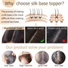 SEGO Grey Hair Toppers for Women Real Human Hair No