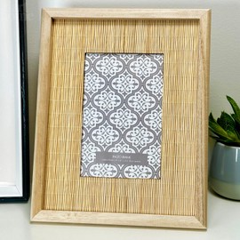 Bamboo Photo Frame 4x6 Standing Rectangular Vintage Modern Wood Picture Holder