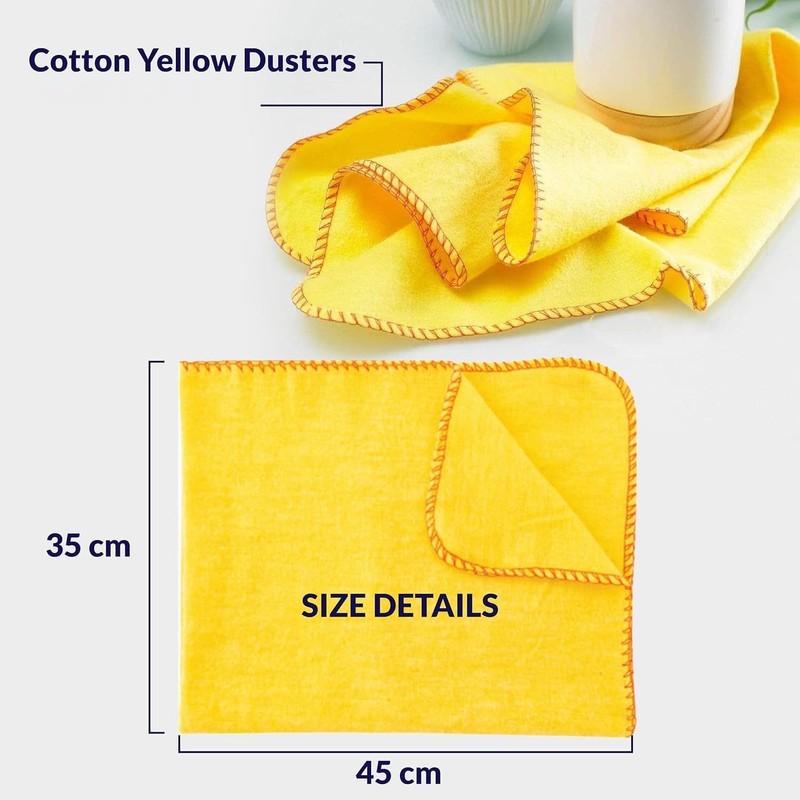 Luxury Quality Large Strong Yellow Dusters Household Cleaning Polishing Dusting