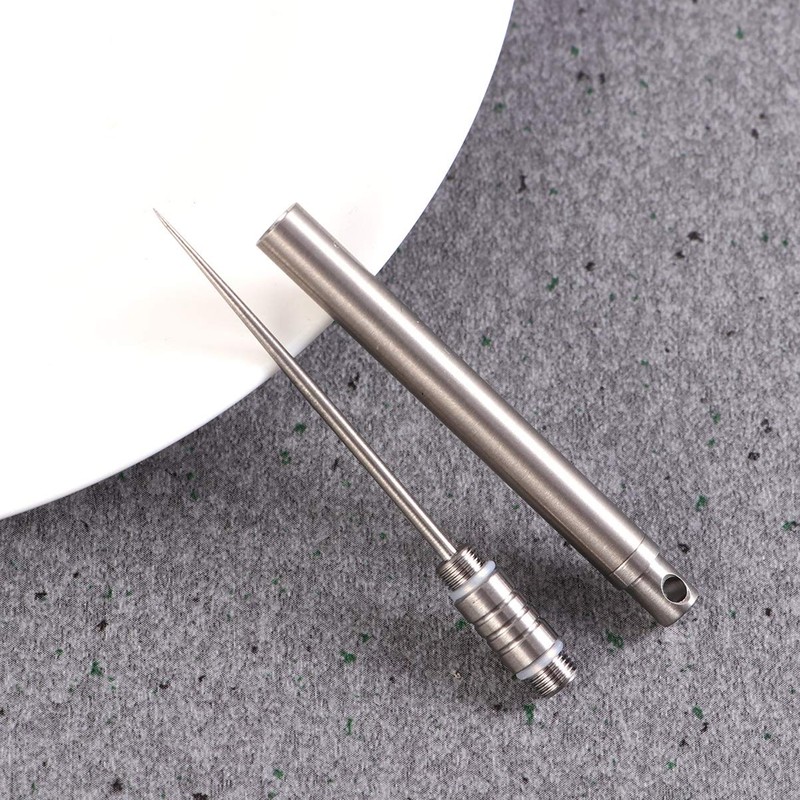 Healifty Titanium Toothpick Metal Fruit Fork Tooth Pick Integrated Tooth