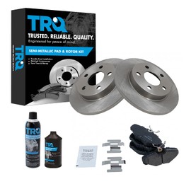 TRQ Rear Brake Pad & Rotor Kit Brake Chemical Kit Brake Pads Brake Rotor Ceramic Compatible with 1993-2007 Ford Taurus 1993-2002 Lincoln Continental 1993-2005 Mercury Sable