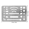 Baxnore 10PCS Stainless Steel Erasing Shield, 27 Holes Metal Eraser