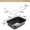 21Inch Roasting Pan, Extra Large Rectangle Roasting Pan With Rack,