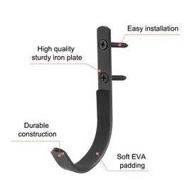 DONGKER 2pcs Gun Hook,Gun Racks Wall Mount Felt Lined w/4 Screws for Gun Rifles Shotguns Archery Bow Storage Display
