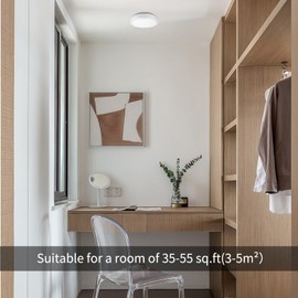 VIPMOON LED Ceiling Light, 12W Small Bathroom Ceiling Light, 6500K Natural White Gem Round Lamp, Flush Mount Light Fixture for Kitchen Bathroom Garage Hallway Office Balcony