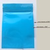 (25 Pieces) Blue Mylar Resealable Zip & Seal Bags 3.5x5