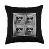Cool Cats Wearing Sunglasses Collage Fun Photos Throw Pillow