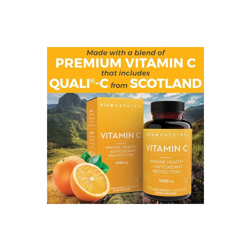 Viva Naturals Vitamina 1000mg 250 Cápsulas