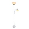 Simple Designs LF2000-SLV-LB 71.5" Traditional Floor Lamp with Adjustable Reading