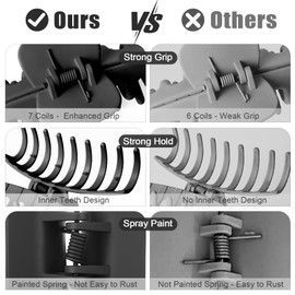 TOCESS Hair Claw Clips for Women - 8PK Large Neutral Matte Jumbo Hair Clips for Thick, Thin, Long, Short, Curly Hair Girls, Big Jaw Clip Set for Daily Use(Midnight Black)