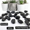SHIZWU 1-2Inch Natural River Rocks,10LB Black Polished Pebbles for Garden