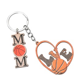 Mom Birthday Mother Day Presents for Women Basketball Mom Keychain from Daughter Son Mothers Day Gifts for Mama Mom Key Chain Basketball Lovers Gifts for Step Mom in Law Keychains