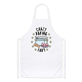 Crazy Baking Lady Stars Chefs Apron