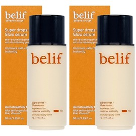Belief Super Drops Glow Serum 50ml x 2 Pore Serum Vitamin C Ampoule / 빌리프 슈퍼 드랍스 글로우 세럼 50ml x 2개 모공세럼 비타민씨앰플