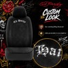 ED HARDY Car Seat Covers, Black Soft Short Plush &