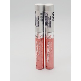 Wet n Wild MegaSlicks Lip Gloss - 566 STRAWBERRY ICE (Silver Cap) QTY:2.