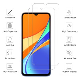 VIESUP for Xiaomi Redmi 9C HD Clear Screen Protector Tempered Glass - [2Pack] 9H Hardness Case Friendly Anti-Scratch Screen Protector Protective Tempered for Xiaomi Redmi 9C