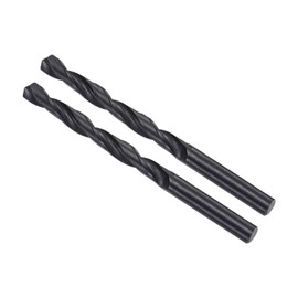 CoCud 6542 High Speed Steel Twist Drill, 8.2mm Diameter 115mm Length, Black Oxide Straight Twist Drill Bit - (Applications: for Metal Wood Plastic Aluminum) Pack of 2