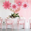 ADLKGG Paper Flower Fan Party Decorations, Pink Paper Fan Flower