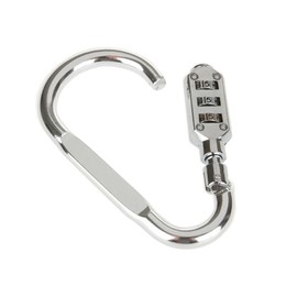 SS-CH-22C Universal Lock Holder for Theft Prevention, Helmet Holder, Anti-Theft, Carabiner Type, Number Lock, PIN Number, Key, Simple, Safe, Sturdy Key, Small Size