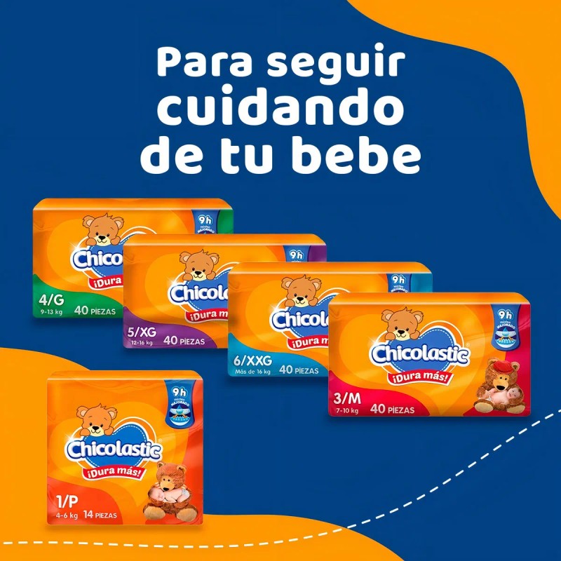Pañales Chicolastic Etapa 3 Unisex 40 Piezas
