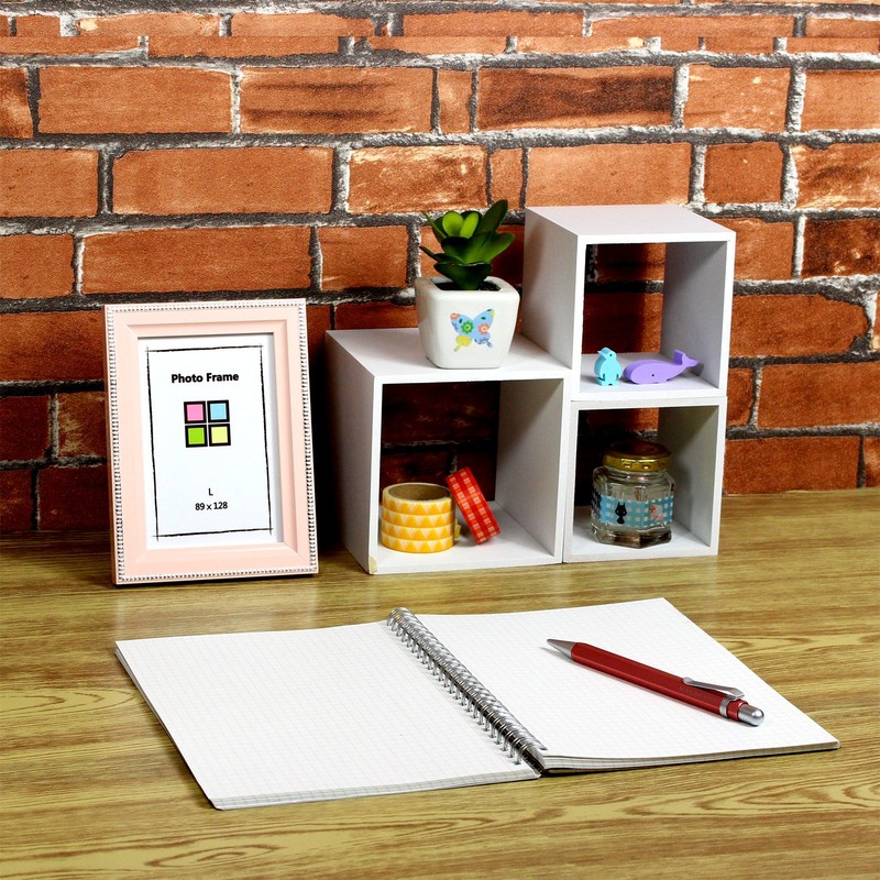 Iwata PH-DSP-L Picture Frame, Dot Silver, L, Pink, Wooden