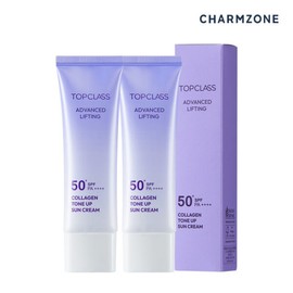 Charmzone 참존 탑클래스 어드밴스드 리프팅 톤업 선크림 SPF 50+ PA++++ 2개 Chamzone Top Class Advanced Lifting Tone-Up Sunscreen SPF 50+ PA++++ (2 pieces)