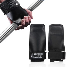 LARA STAR Weight Lifting Wrist Hooks Straps for Maximum Grip Support - Deadlift Gloves Grip Pads Alternative in Fitness Gym Power Training Pull Up Deadlifting & Shrugs