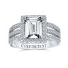 Bling Jewelry 3CT Rectangular CZ Triple Pave Band Promise Engagement