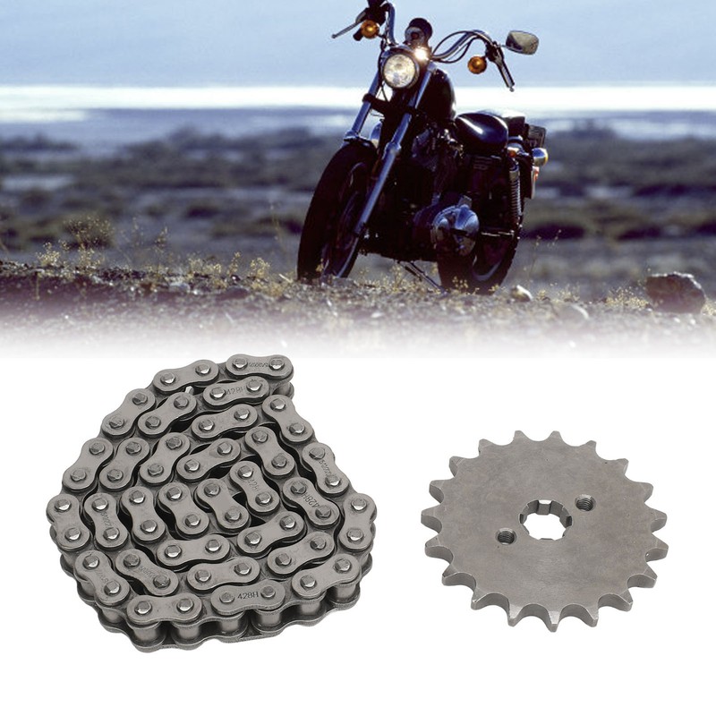 428 19T 17mm Sprocket with 428 60 Links Chain Steel