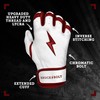 BRUCE BOLT Chrome Series Short Cuff Maroon Batting Glove -