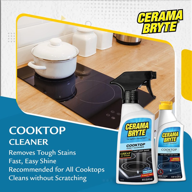 Cerama Bryte Heavy-Duty + Daily Spray Stove Top and Cooktop