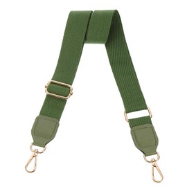 sourcing map Wide Shoulder Strap, 3.8cm Dark Green Adjustable Purse Strap Replacement Crossbody Strap for Shoulder Bag Wallets, Light Gold Square Mouth Buckle