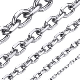 Men Boys Stainless Steel Chain 7mm 20 inch Cable Rolo Link Necklace Hiphop Jewellery